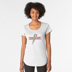 Tony Kart logo on a Premium Scoop T-Shirt
