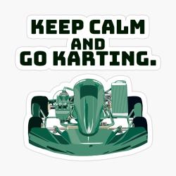 Keep Callm and go karting tony kart sticker